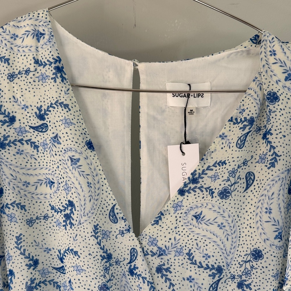 Sugarlips Blue and White Floral Dress - Picture 2 of 7